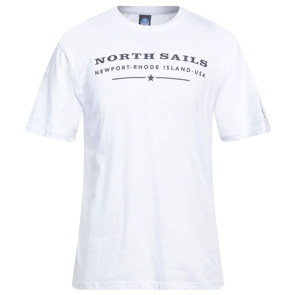 North Sails Elegant White Cotton Tee with Chest Print $129.00 North Sails Luzworld