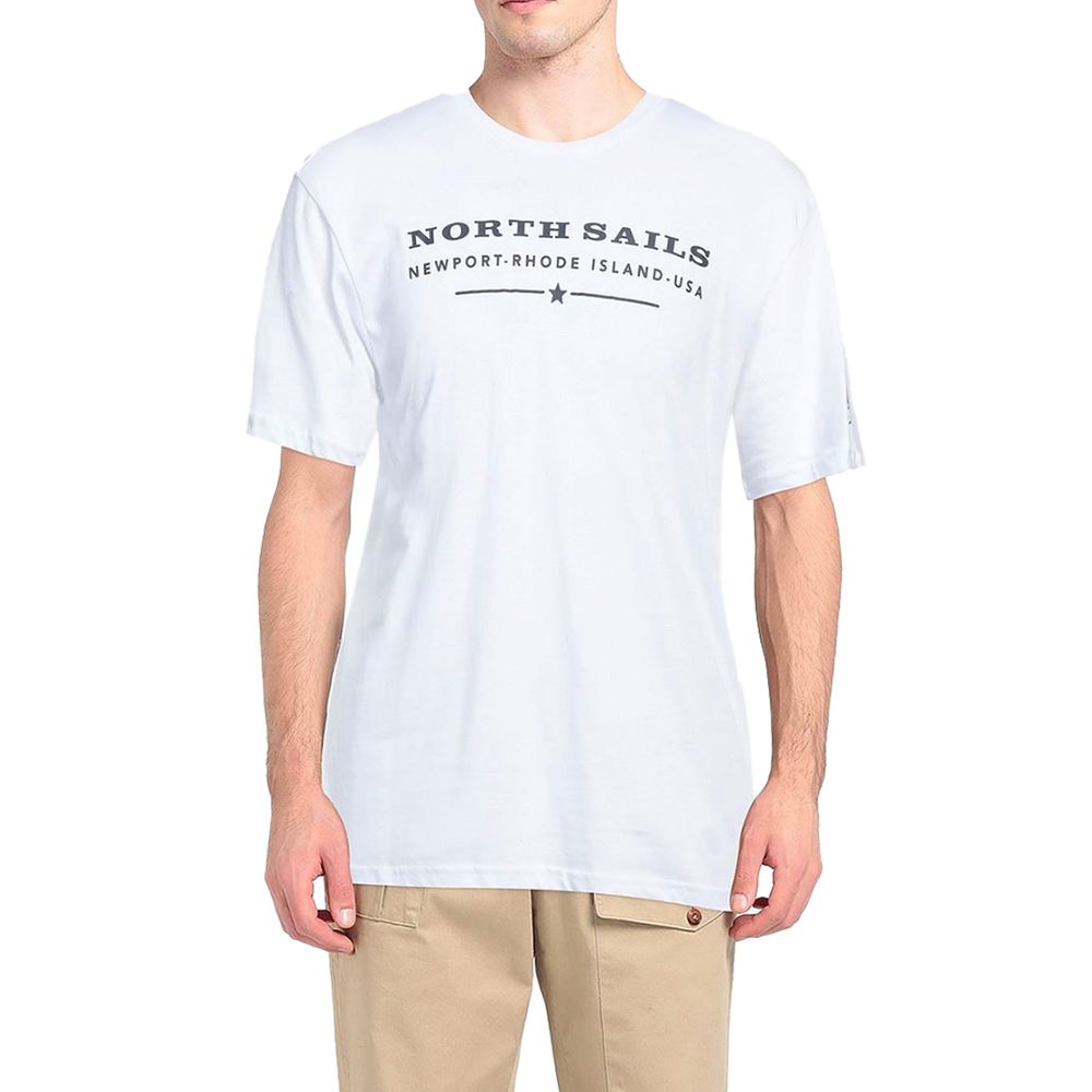 North Sails Elegant White Cotton Tee with Chest Print $129.00 North Sails Luzworld