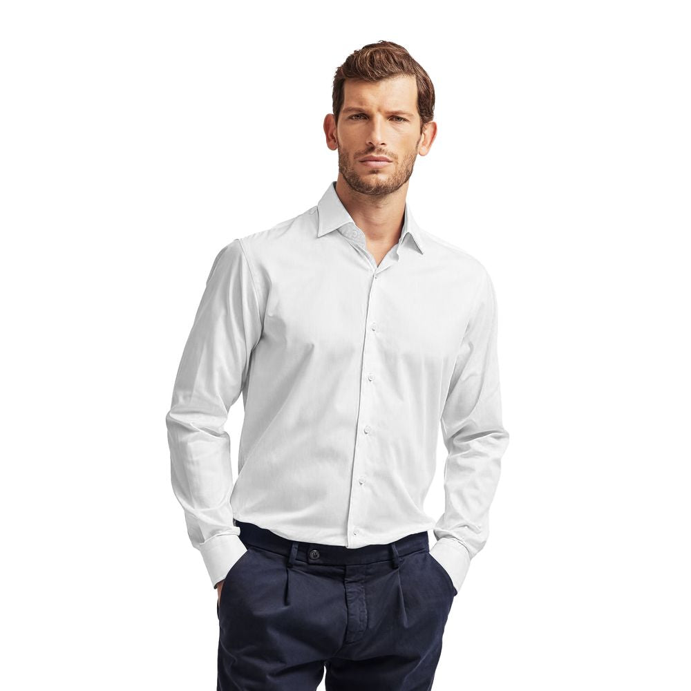 Ballantyne White Cotton Men's Shirt $501.00 Ballantyne Luzworld