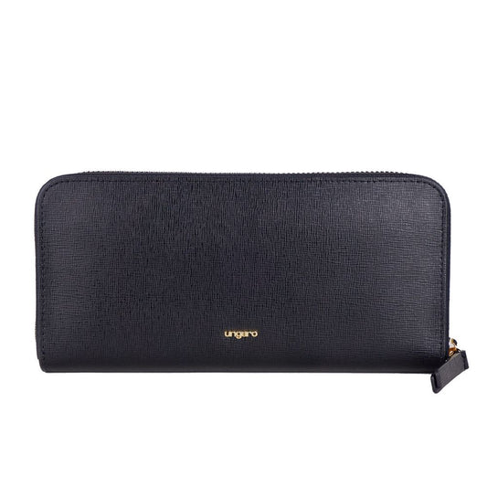 Ungaro Elegant Leather Zippered Wallet in Classic Black $206.00 Ungaro Luzworld