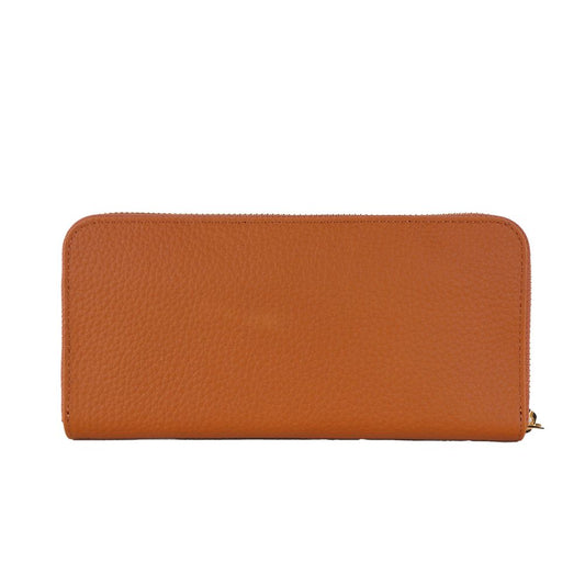 Baldinini Trend Elegant Orange Leather Wallet with Zipper $261.00 Baldinini Trend Luzworld