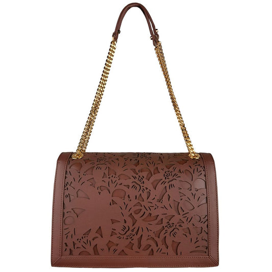 Baldinini Trend Brown Calfskin Women Crossbody Bag $727.00 Baldinini Trend Luzworld