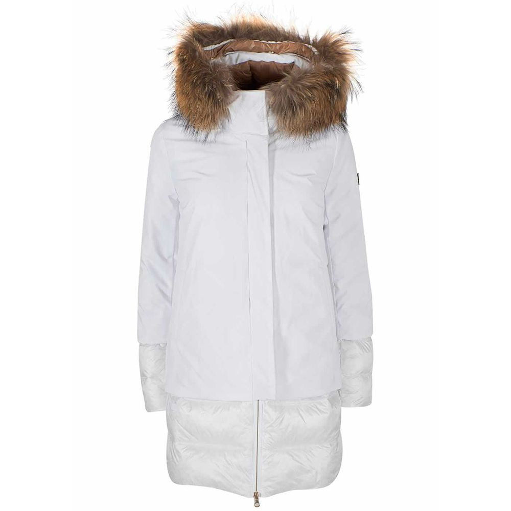 Yes Zee Chic Quilted Nylon Down Jacket with Fur Hood $574.00 Yes Zee Luzworld
