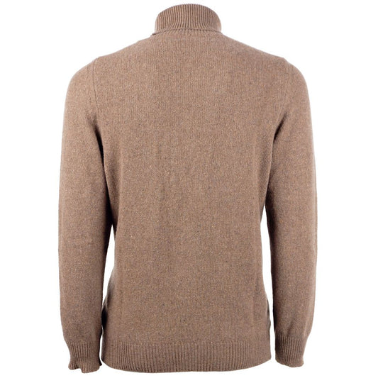 Emilio Romanelli Brown Cashmere Men Sweater $678.00 Emilio Romanelli Luzworld