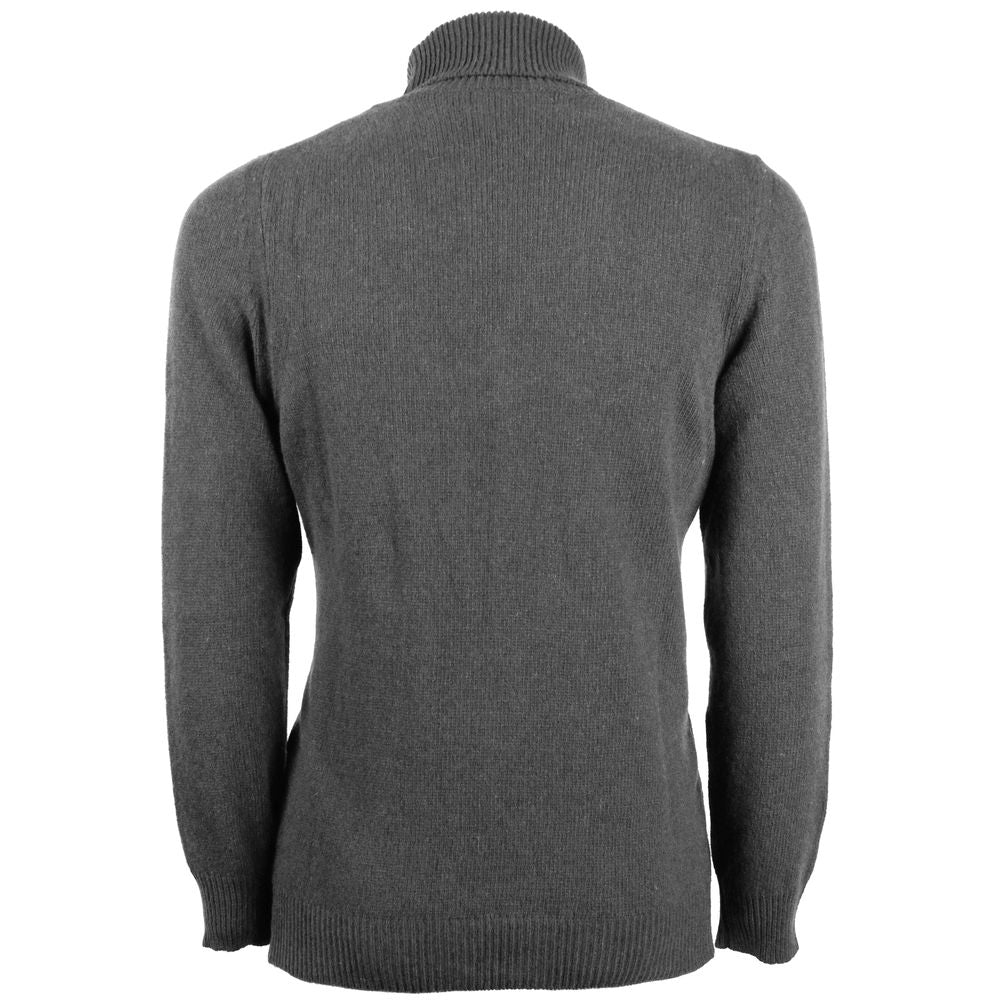 Emilio Romanelli Gray Cashmere Men's Turtleneck Sweater $678.00 Emilio Romanelli Luzworld