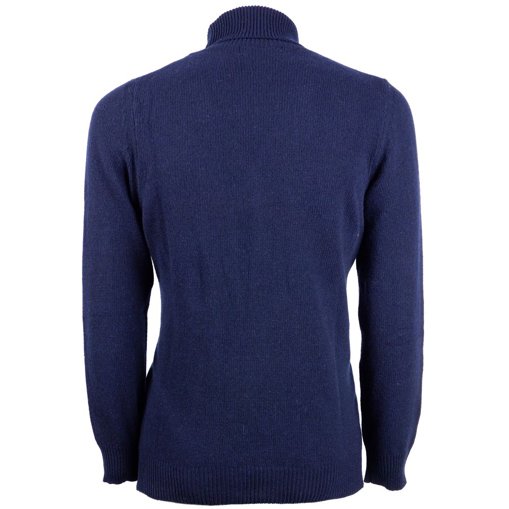 Emilio Romanelli Blue Cashmere Men Sweater $678.00 Emilio Romanelli Luzworld