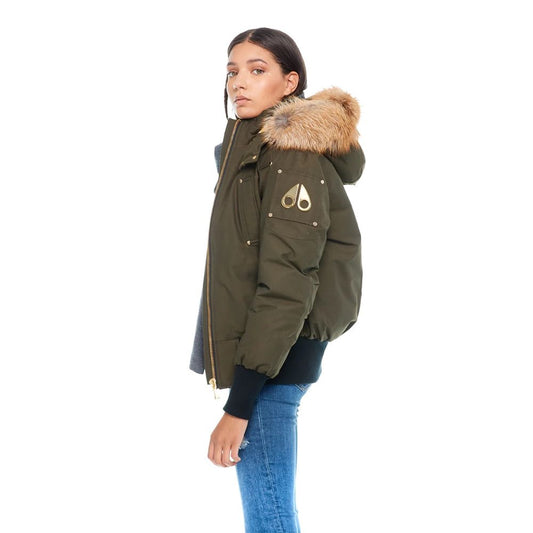 Moose Knuckles Army Nylon Women Bomber Jacket $2100.00 Moose Knuckles Luzworld