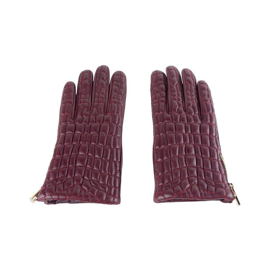 Cavalli Class Red Lambskin Women Glove $196.00 Cavalli Class Luzworld