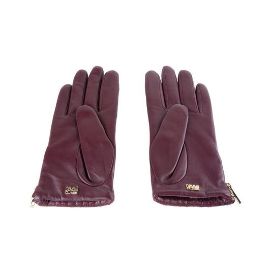 Cavalli Class Red Lambskin Women Glove $196.00 Cavalli Class Luzworld