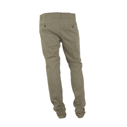 Made in Italy Beige Cotton Men Pant $226.00 Made in Italy Luzworld