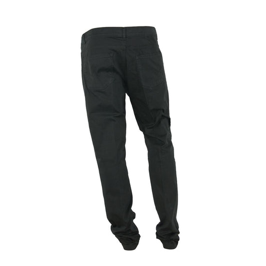 Made in Italy Black Cotton Men's Trouser $226.00 Made in Italy Luzworld