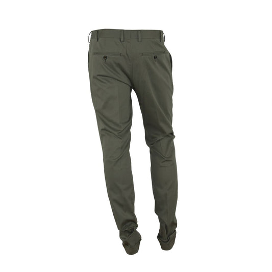 Made in Italy Green Cotton Men's Trouser $226.00 Made in Italy Luzworld
