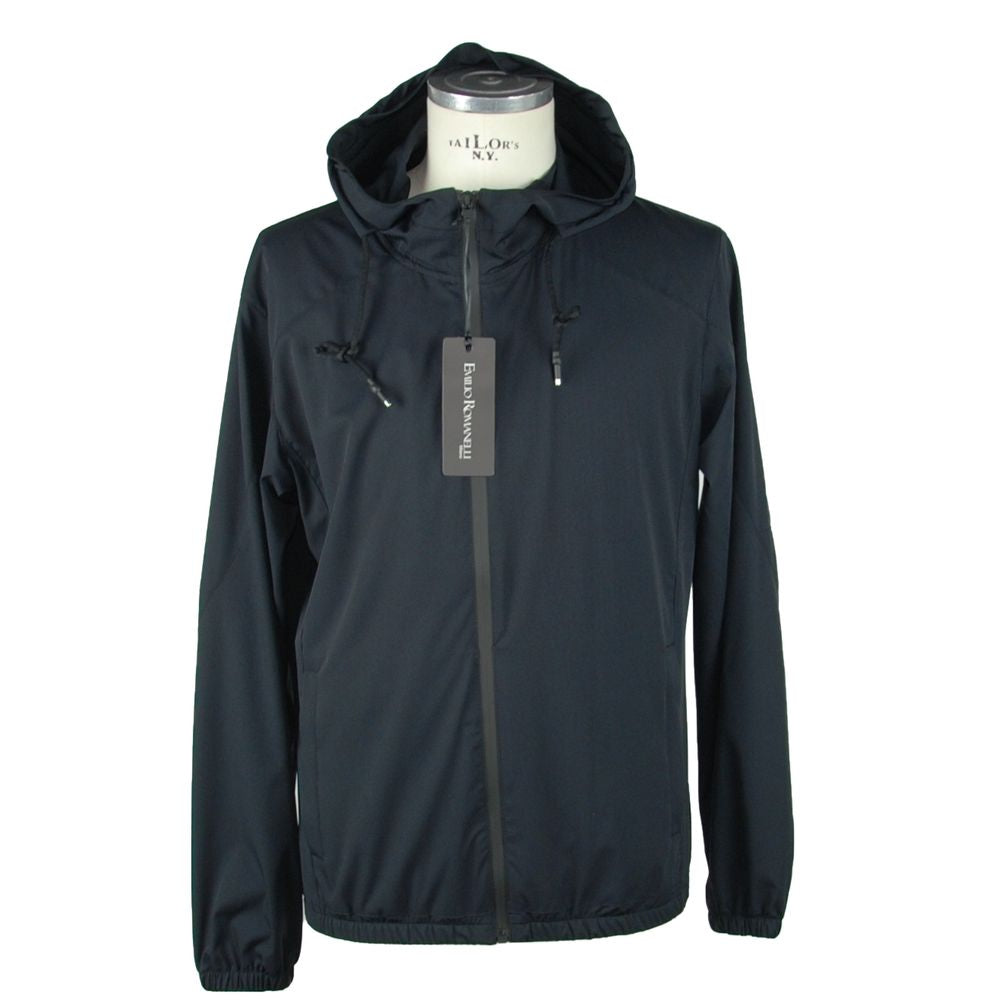 Emilio Romanelli Black Polyester Men's Jacket $547.00 Emilio Romanelli Luzworld