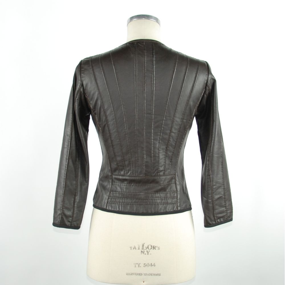 Emilio Romanelli Black Leather Women Jacket $950.00 Emilio Romanelli Luzworld