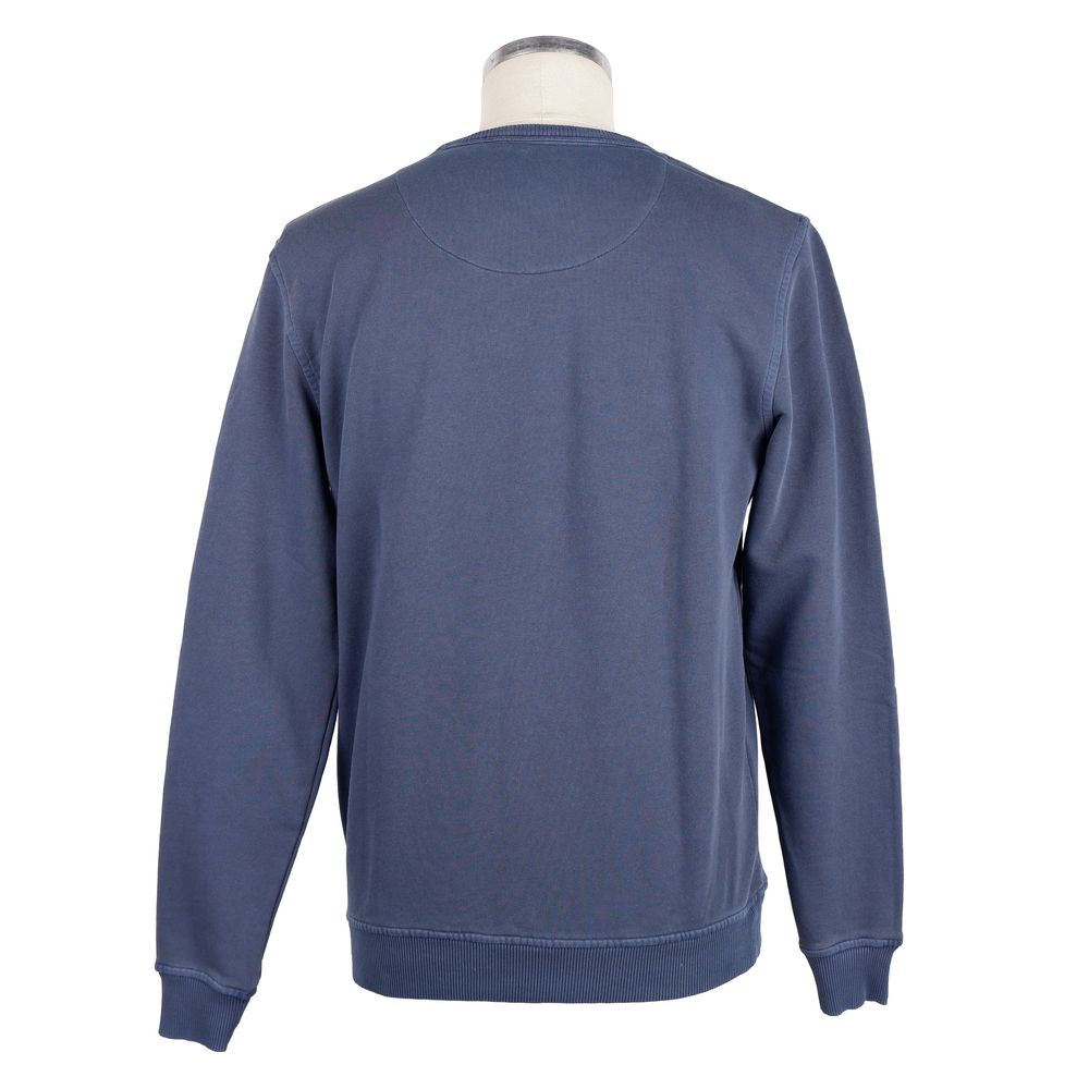 Refrigiwear Blue Cotton Men Sweater with Chest Pocket $231.00 Refrigiwear Luzworld