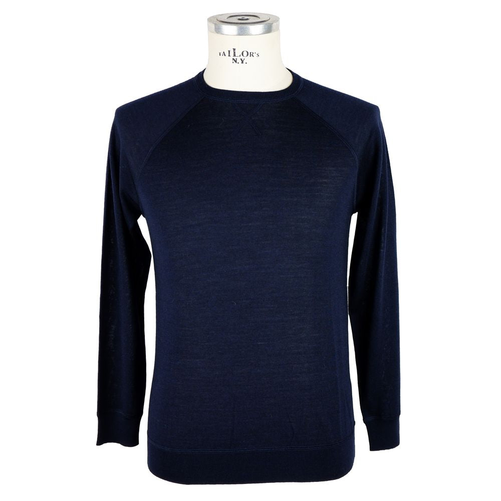 Emilio Romanelli Blue Cashmere Men Sweater $565.00 Emilio Romanelli Luzworld