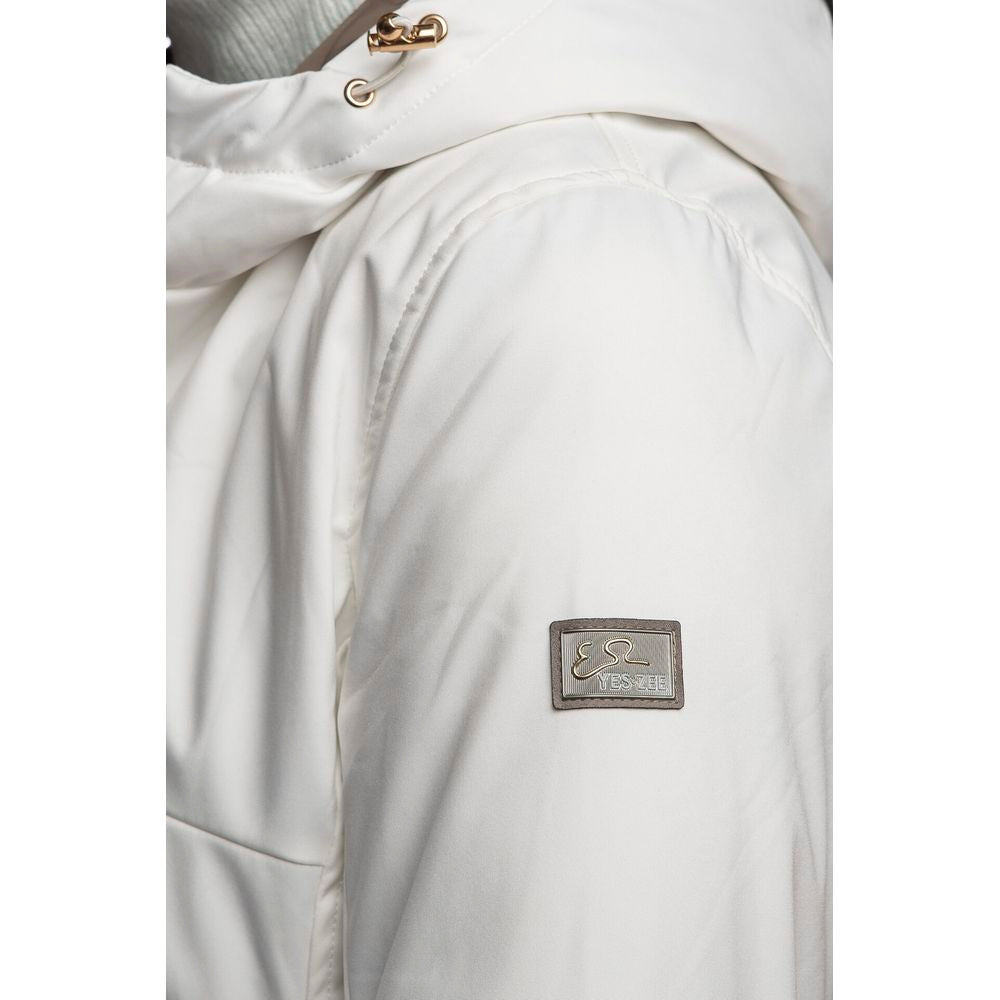 Yes Zee White Polyester Women's Jacket $279.00 Yes Zee Luzworld