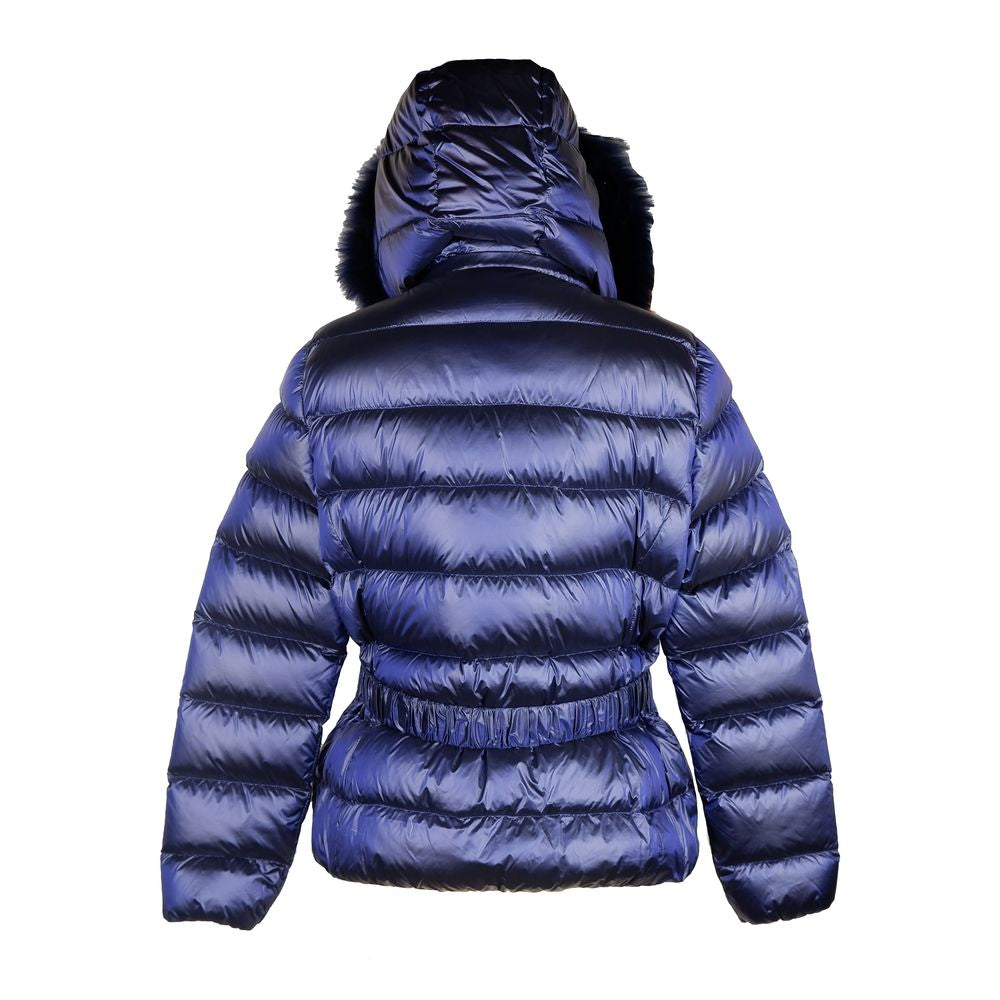 Chic Blue Yes Zee Jacket with Murmasky Fur $600.00 Yes Zee Luzworld