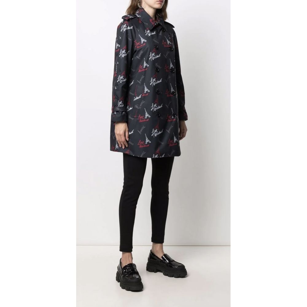 Love Moschino Black Polyester Women Coat $840.00 Love Moschino Luzworld