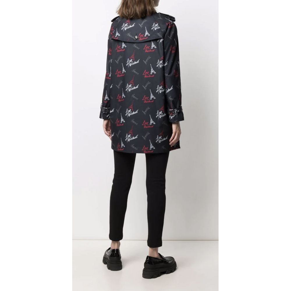 Love Moschino Black Polyester Women Coat $840.00 Love Moschino Luzworld