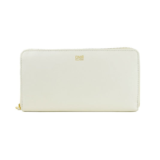 Cavalli Class White Calfskin Women Wallet $239.00 Cavalli Class Luzworld