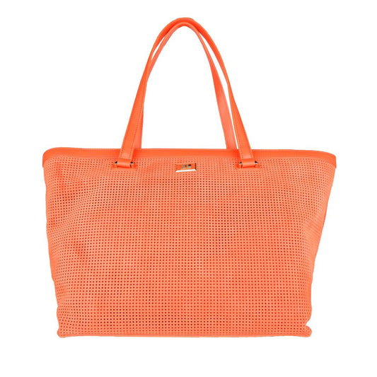 Cavalli Class Orange Calfskin Women Handbag $720.00 Cavalli Class Luzworld