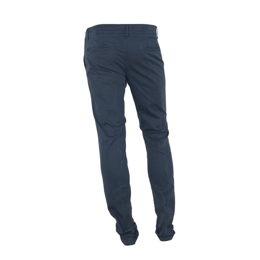 Made in Italy Blue Cotton Men Pant $226.00 Made in Italy Luzworld
