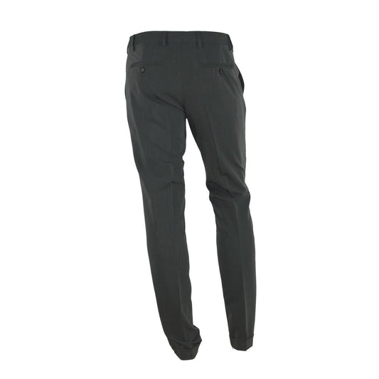 Made in Italy Gray Polyester Men Trousers $226.00 Made in Italy Luzworld