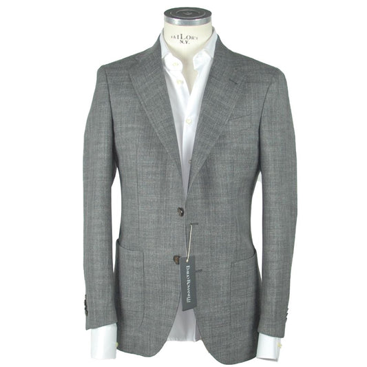 Emilio Romanelli Gray Wool Men's Blazer $769.00 Emilio Romanelli Luzworld