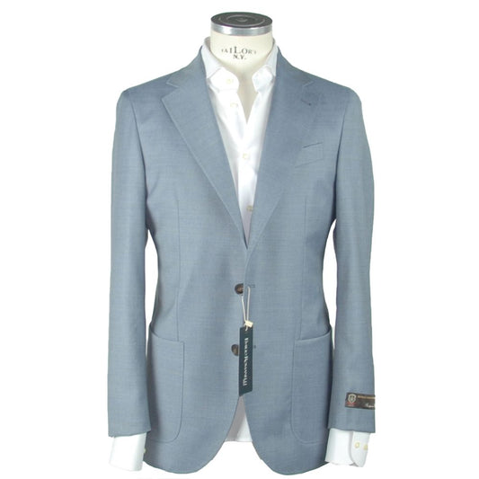 Emilio Romanelli Blue Wool Men's Blazer $769.00 Emilio Romanelli Luzworld