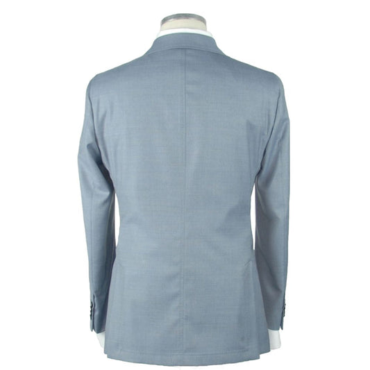Emilio Romanelli Blue Wool Men's Blazer $769.00 Emilio Romanelli Luzworld