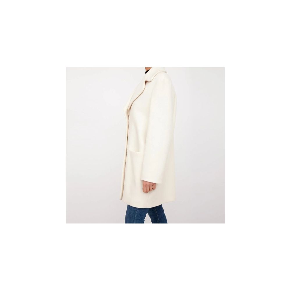 Love Moschino White Wool Women Coat $943.00 Love Moschino Luzworld