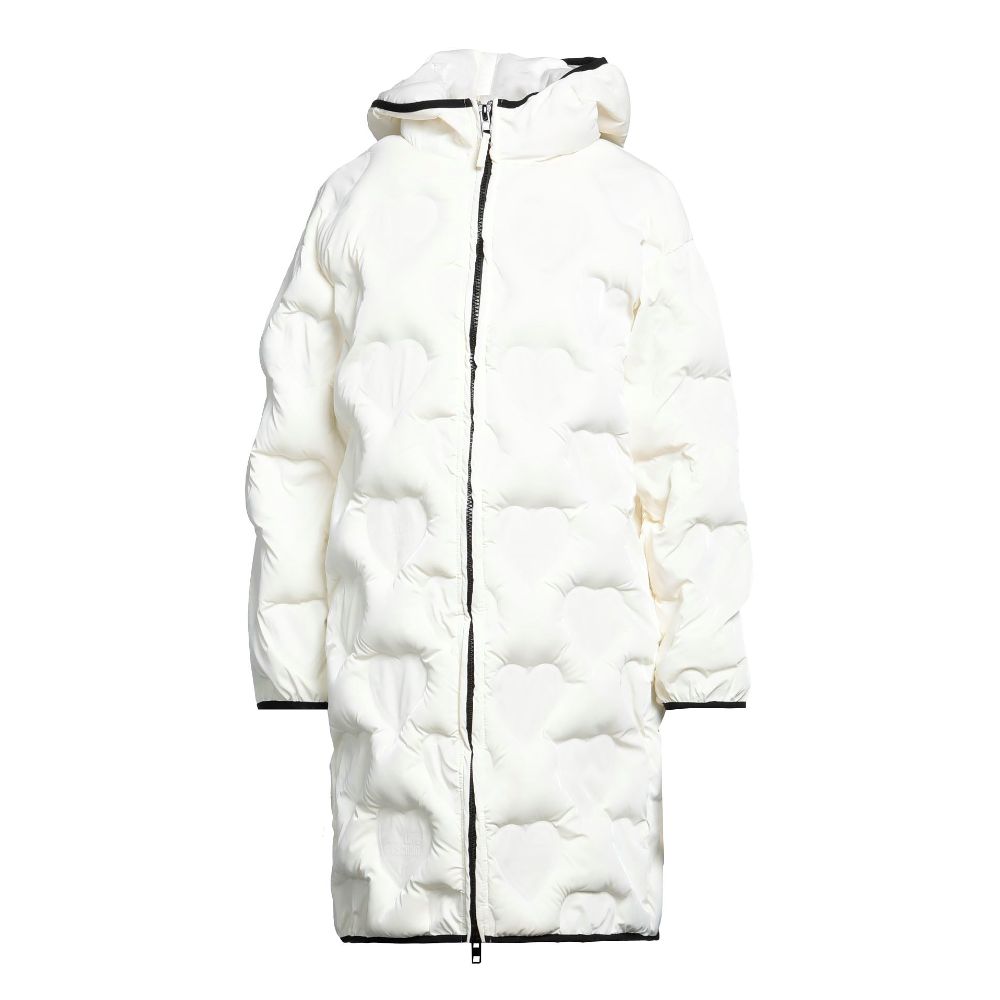Love Moschino Chic Quilted Heart Long Down Jacket $847.00 Love Moschino Luzworld