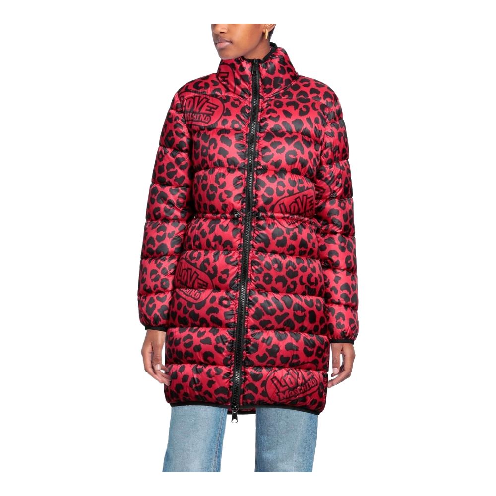 Love Moschino Chic Leopard Print Long Down Jacket $758.00 Love Moschino Luzworld