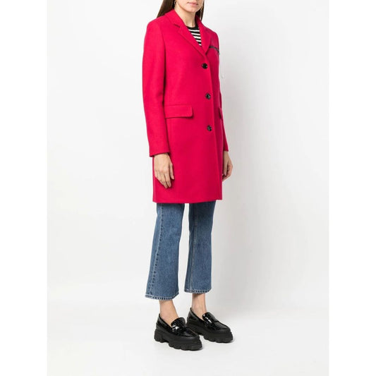 Love Moschino Red Wool Women Coat $868.00 Love Moschino Luzworld