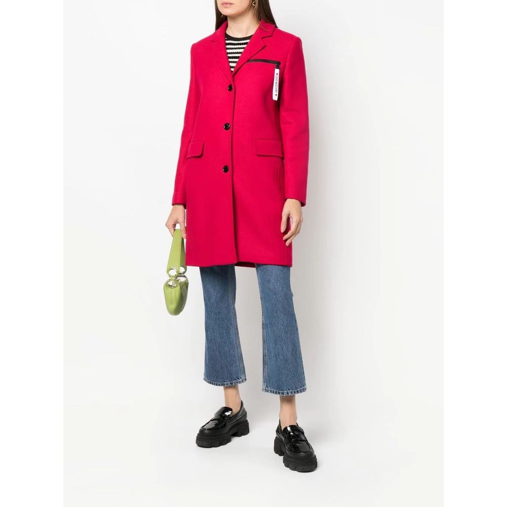 Love Moschino Red Wool Women Coat $868.00 Love Moschino Luzworld