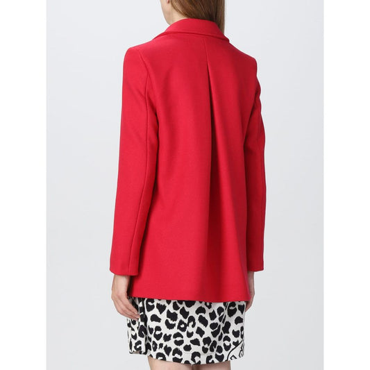 Love Moschino Red Wool Women's Coat $826.00 Love Moschino Luzworld