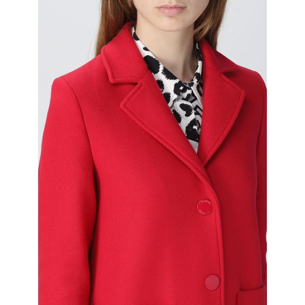 Love Moschino Red Wool Women's Coat $826.00 Love Moschino Luzworld