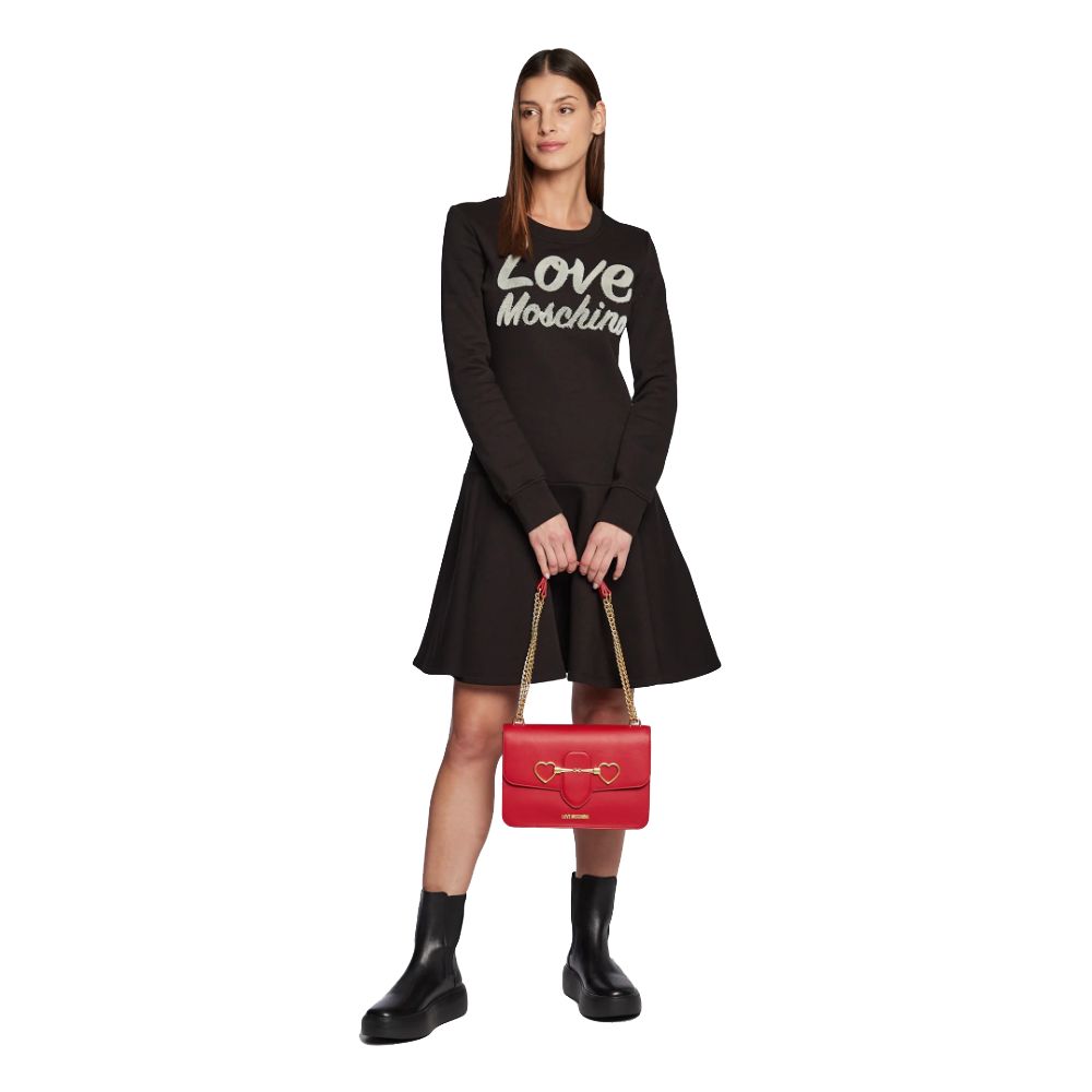 Love Moschino Chic Embossed Logo Cotton Blend Dress $583.00 Love Moschino Luzworld