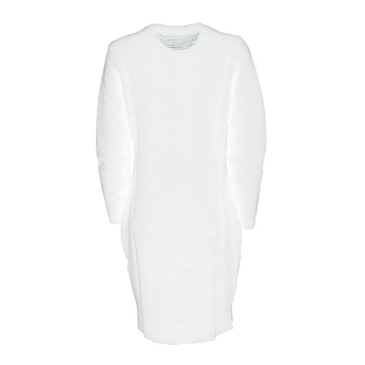 Love Moschino Chic Heart Pattern Knit Dress in White $645.00 Love Moschino Luzworld