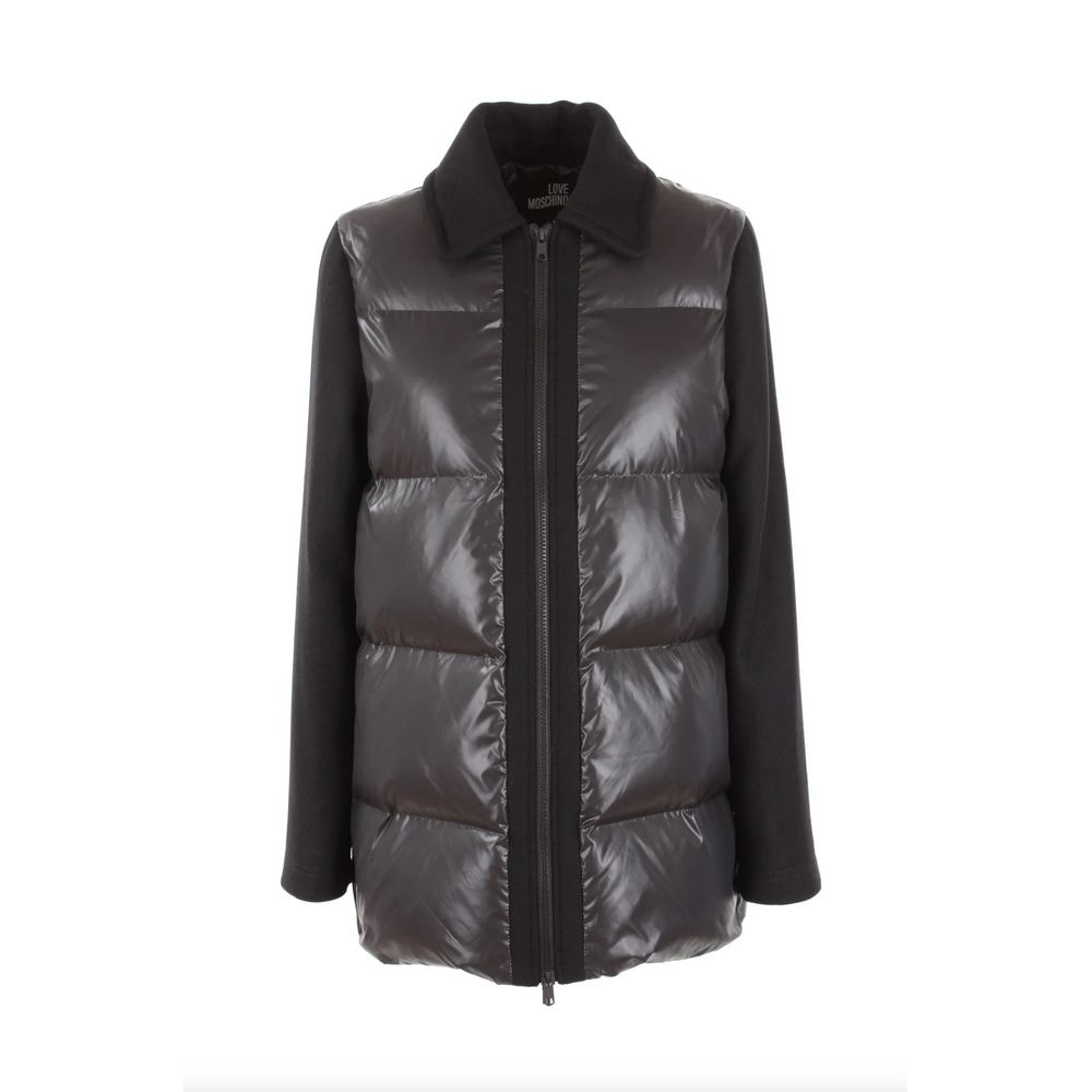 Love Moschino Chic Gray Jacket with Contrasting Accents $868.00 Love Moschino Luzworld
