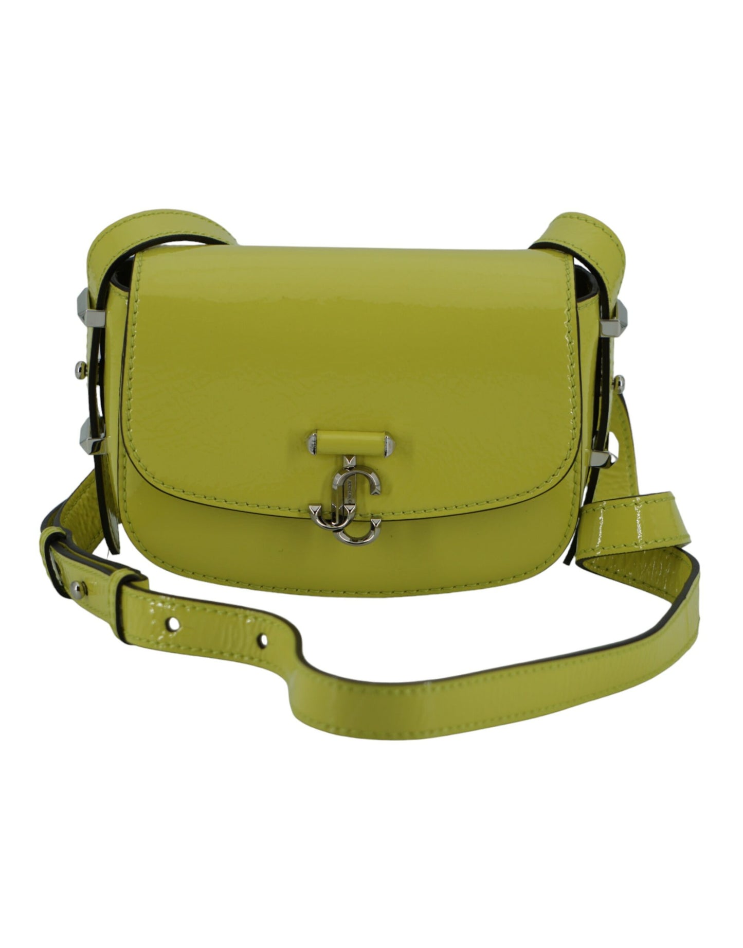 Jimmy Choo Lime Yellow Leather Small Shoulder Bag $2001.00 Jimmy Choo Luzworld