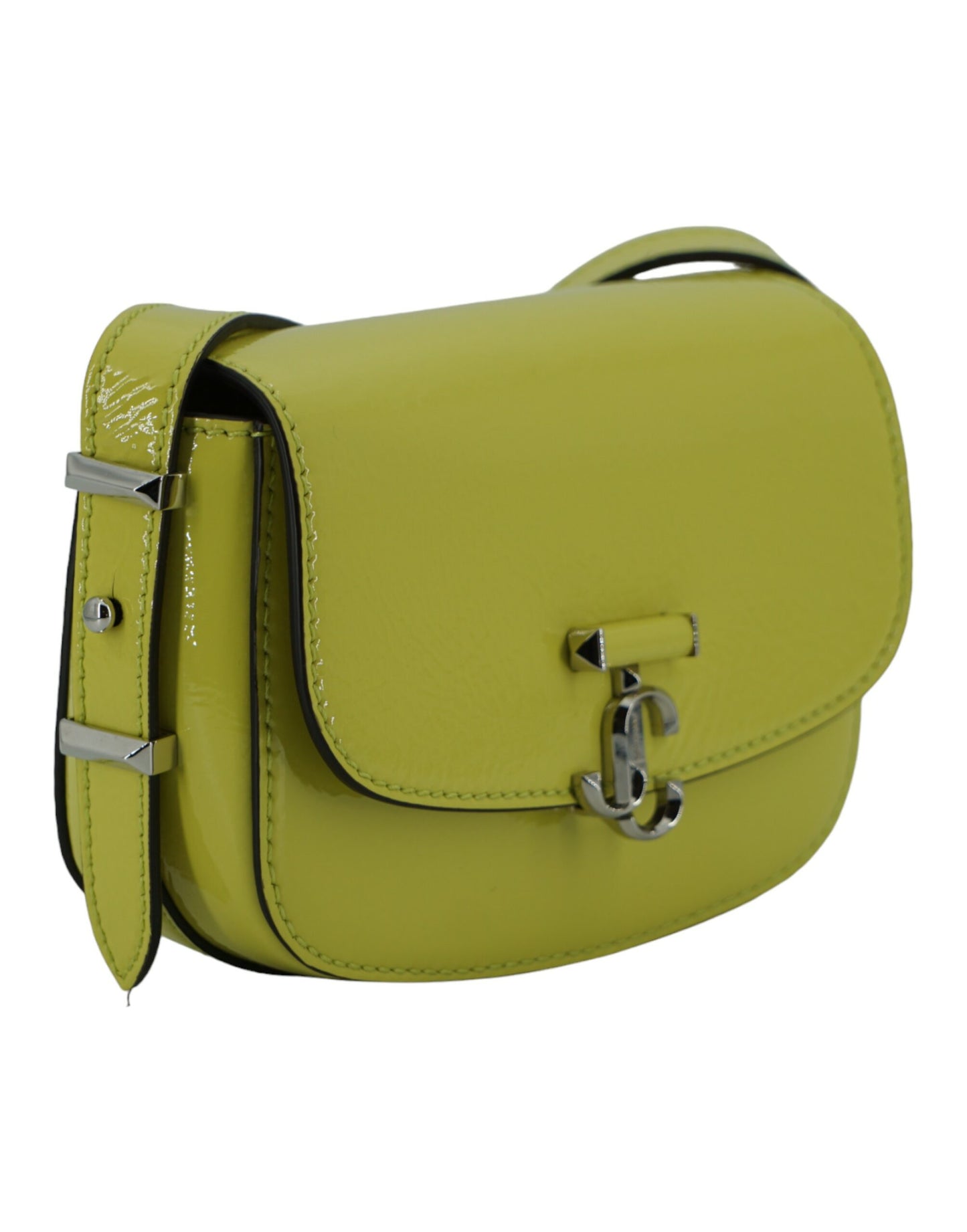 Jimmy Choo Lime Yellow Leather Small Shoulder Bag $2001.00 Jimmy Choo Luzworld