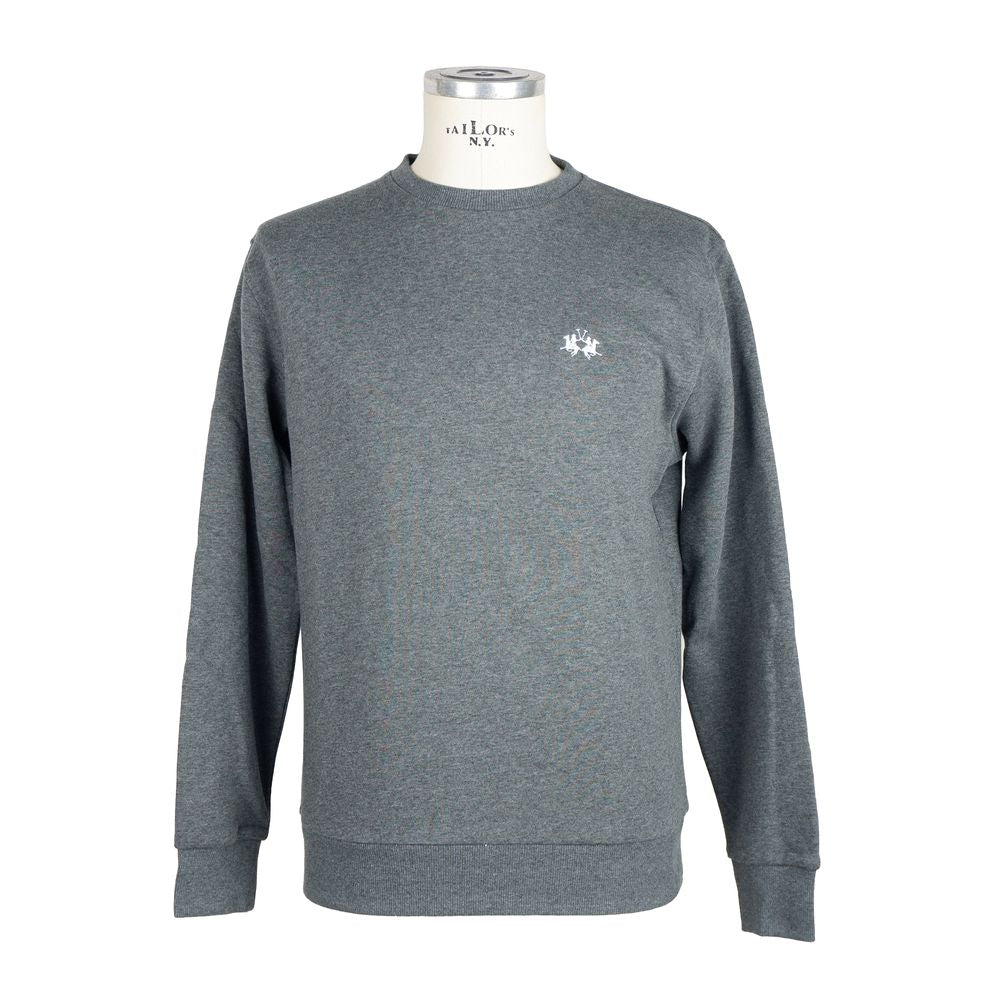 La Martina Gray Cotton Men Sweater $230.00 La Martina Luzworld