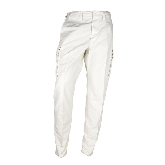 Don The Fuller White Cotton Men's Trouser $587.00 Don The Fuller Luzworld