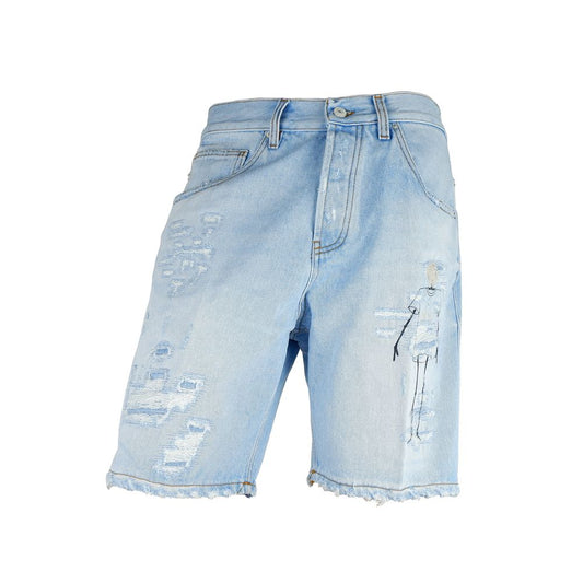 Don The Fuller Blue Cotton Men's Bermuda Shorts $708.00 Don The Fuller Luzworld