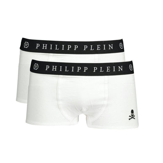 Philipp Plein White Cotton Men's Boxer $179.00 Philipp Plein Luzworld