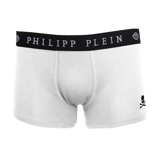 Philipp Plein White Cotton Men's Boxer $179.00 Philipp Plein Luzworld
