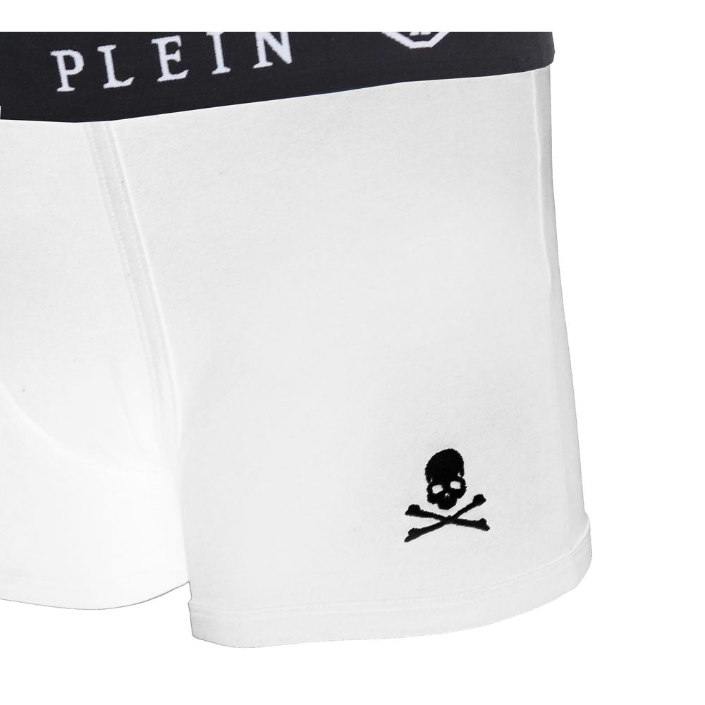 Philipp Plein White Cotton Men's Boxer $179.00 Philipp Plein Luzworld
