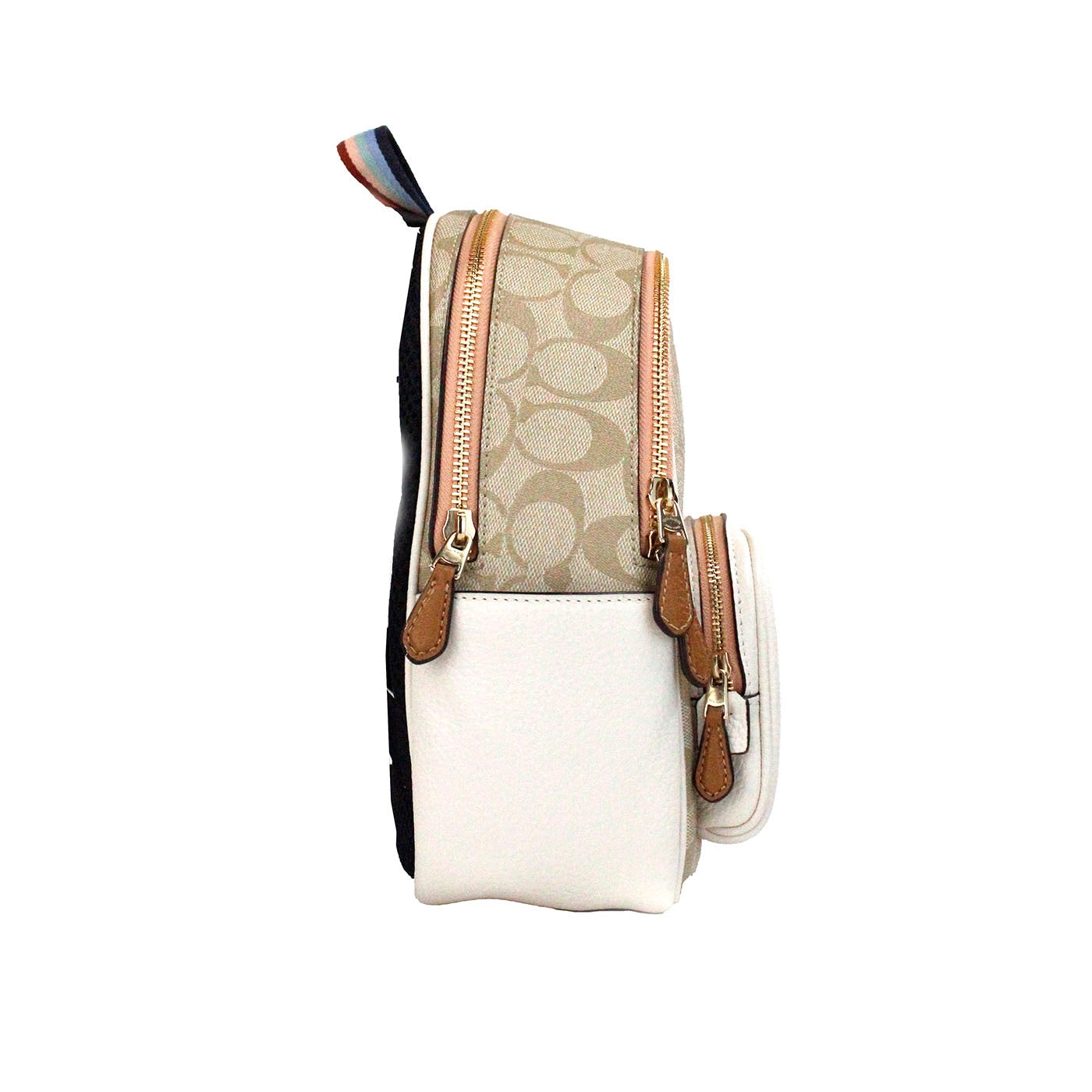 COACH Mini Court Signature Pear Motif Shoulder Backpack Bookbag Bag Chalk Taffy $780.00 COACH Luzworld